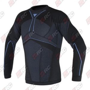 Dainese D Core Aero Tee Ls Black Cobalt Blue