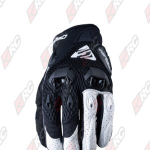 Five Stunt Evo Airflow Black White Gloves