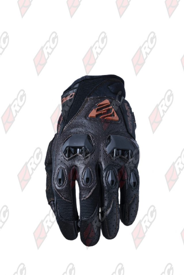 Five Stunt Evo Leather Vented Brown Gloves