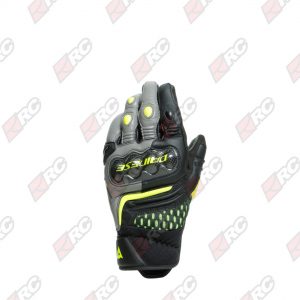 Dainese Carbon 3 Short 20A Black Charcoal Gray Fluo Yellow Gloves