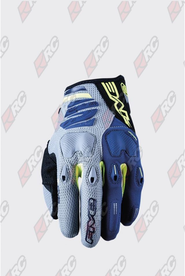 Five E2 Grey Yellow Blue Gloves