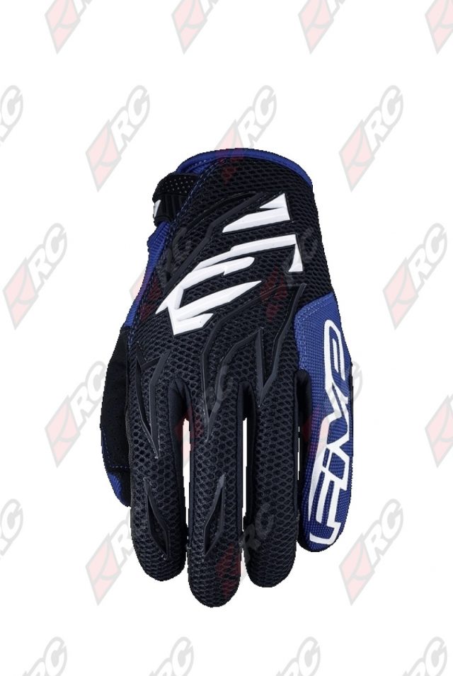 Five MXF3 Black White Blue Gloves