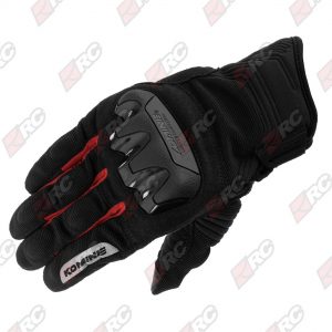 Komine GK 220 Protect Mesh Black Red Gloves