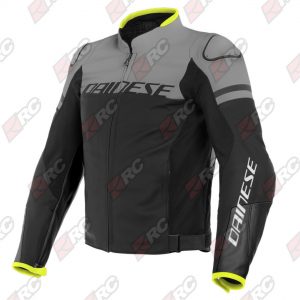 Dainese Agile Leather 97C Black Matt Charcoal Gray Jacket