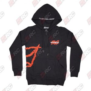 RC Zipper Crack Black Hoodie