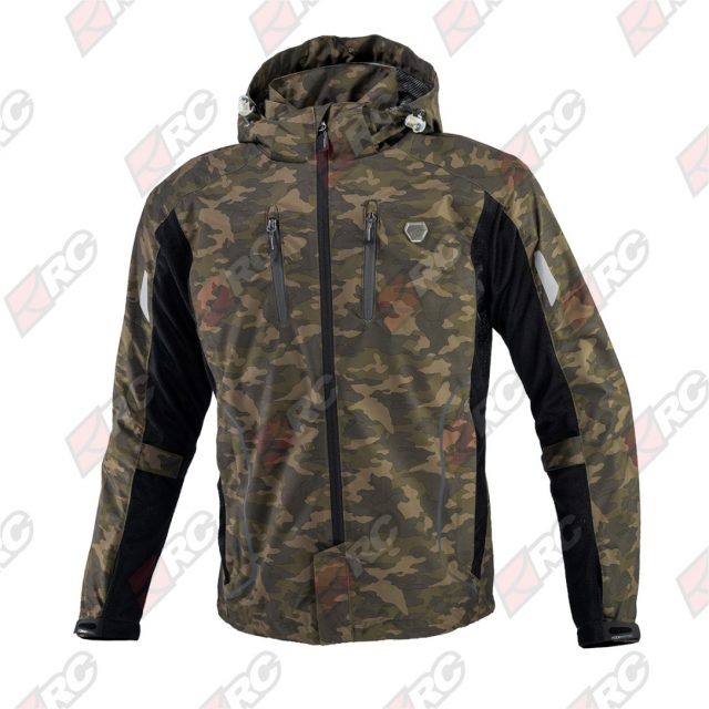 Komine JK 112 Protect Half Mesh Parka Genri Camo Black Jacket