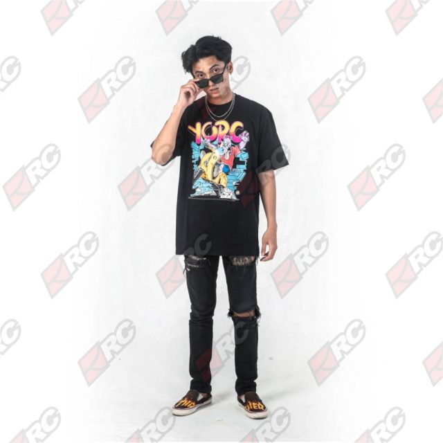 YORC B01 Rhino 1 Art Work Black T-Shirt