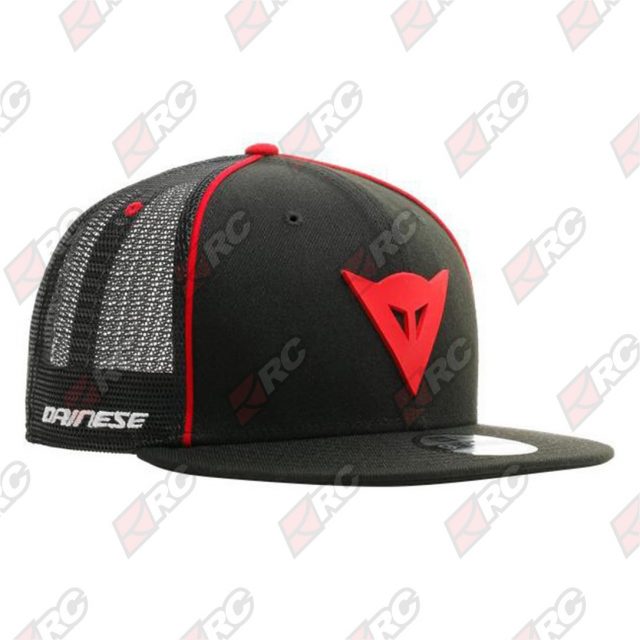 Dainese 9Fifty Trucker Snapback Cap Black Red