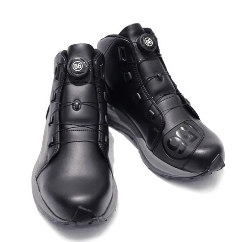 56design Riding Wedge Sole Black Grey Shoes