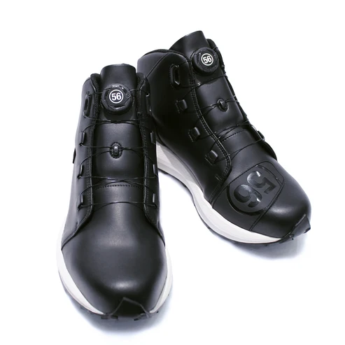 56design Riding Wedge Sole Shoes Black White Sole Shoes