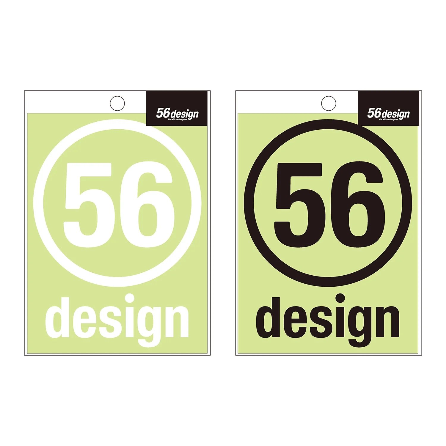 56design Circle Logo Sticker White Sticker