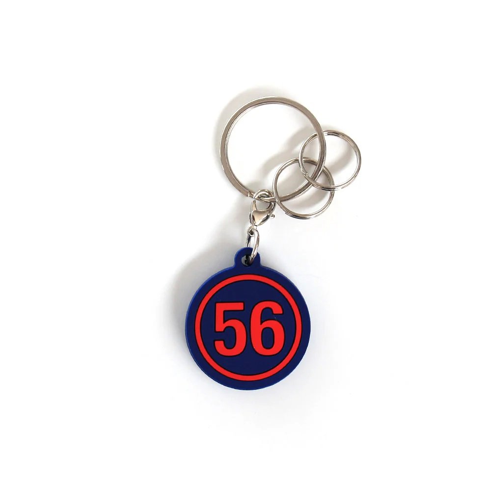 56design Logo Key Holder Navy Red Keychain