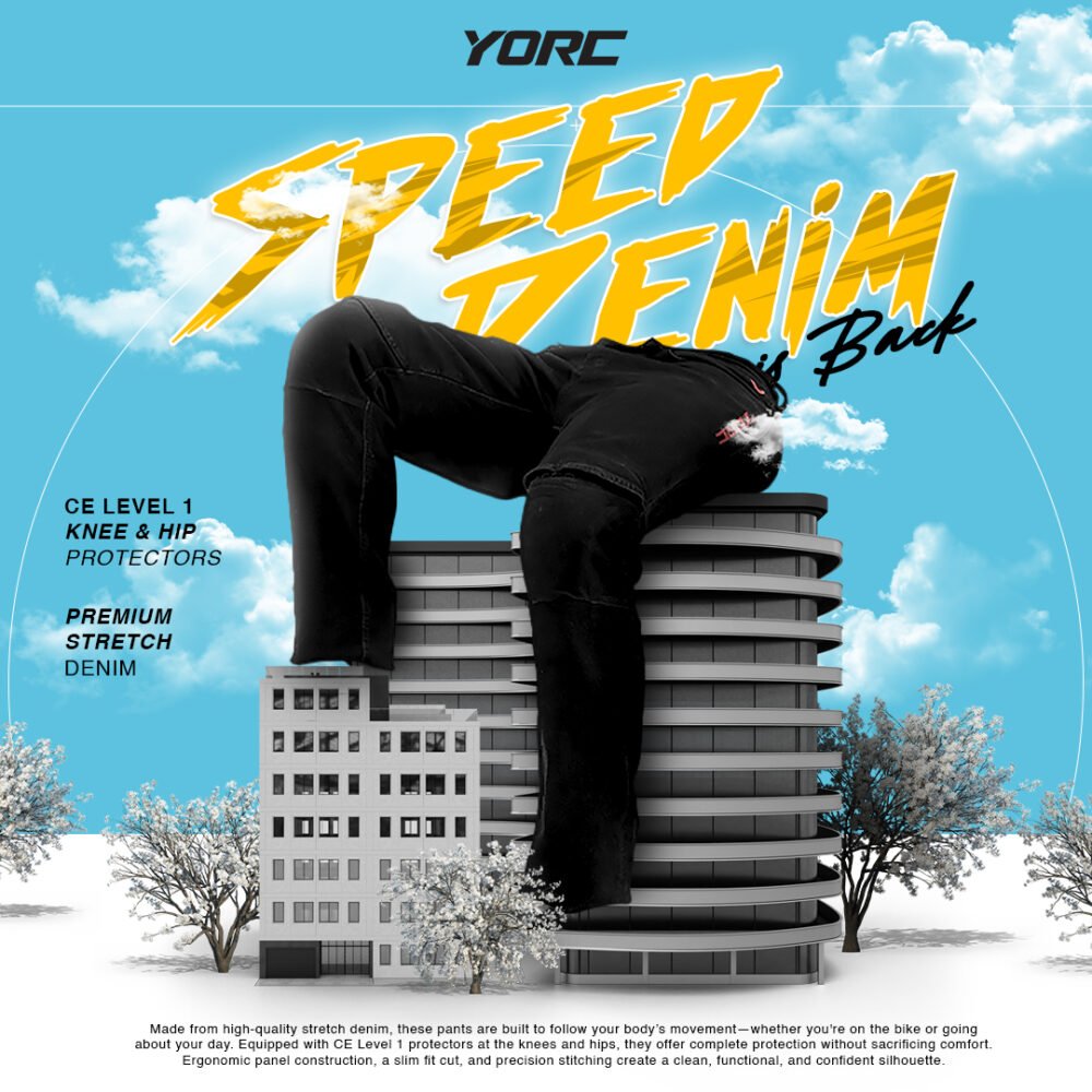 YORC YM06-PN03 Speed Denim V.2 Black Pants
