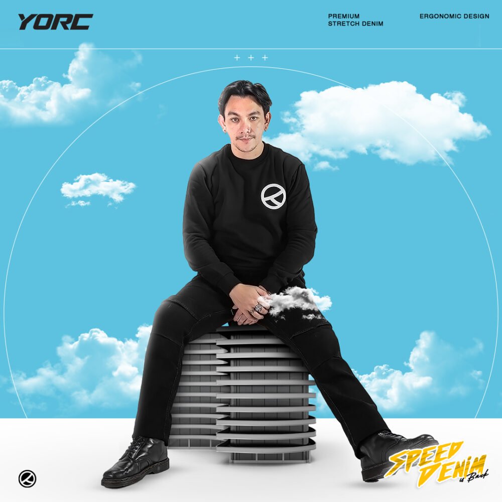 YORC YM06-PN03 Speed Denim V.2 Black Pants - Image 4