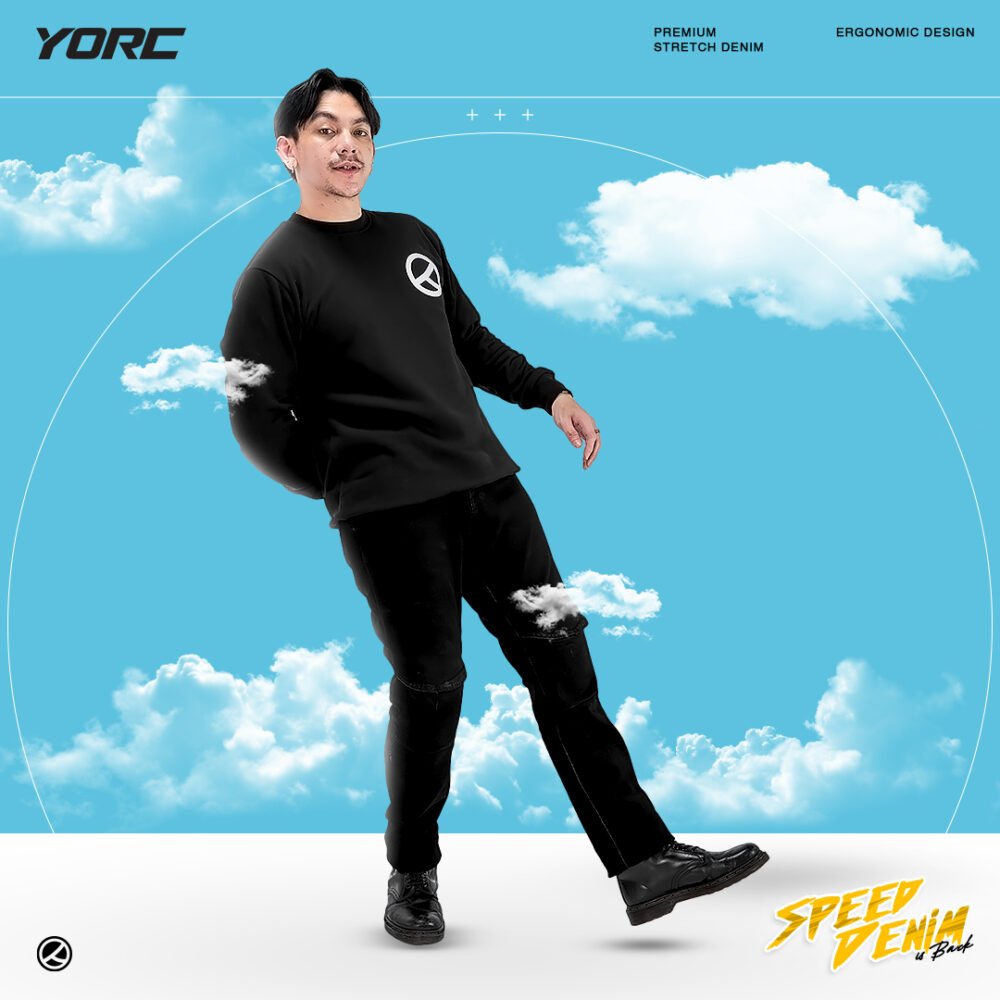 YORC YM06-PN03 Speed Denim V.2 Black Pants - Image 5