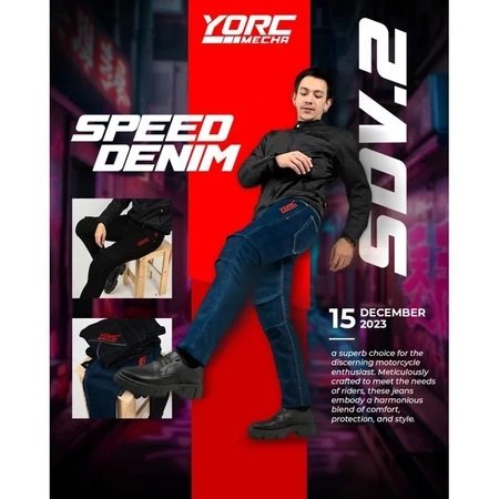 YORC YM06-PN04 Speed Denim V.2 Blue Pants