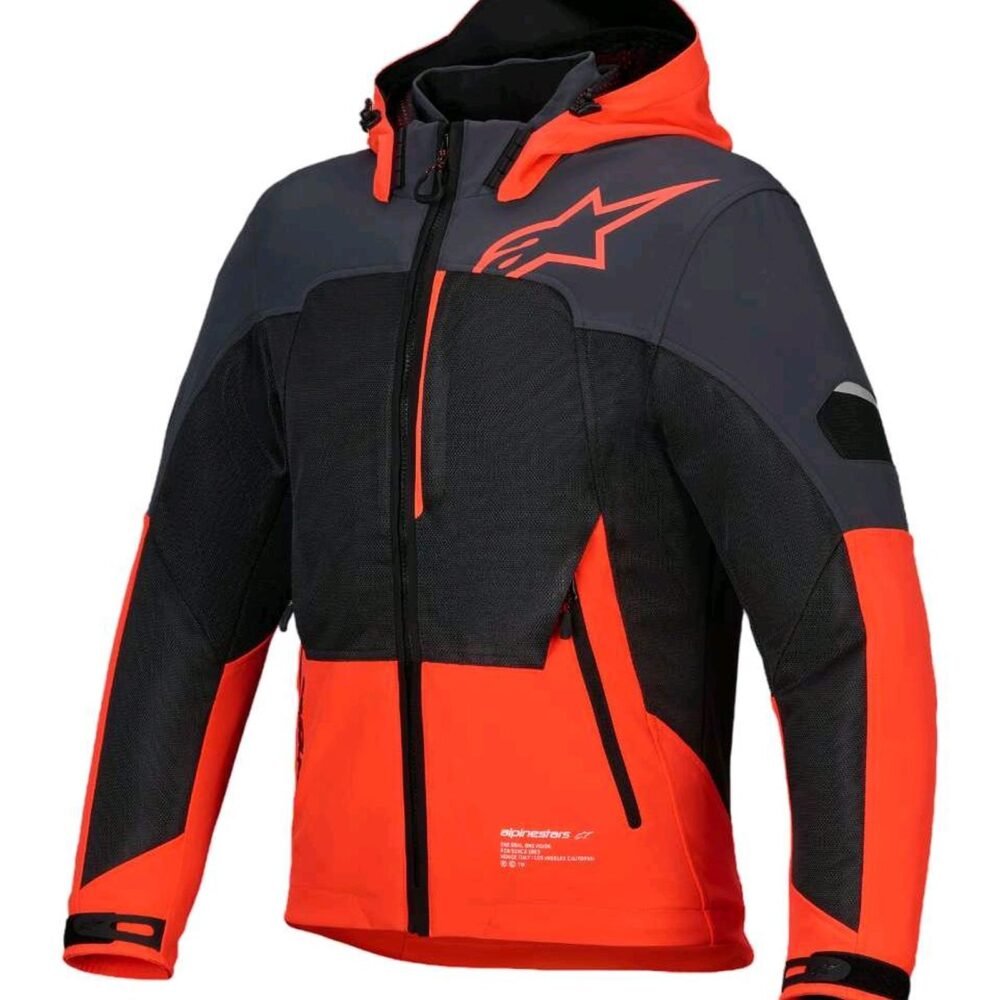 Alpinestars Crew Parka Air Asia Black Red Fluo Deep Grey Jacket