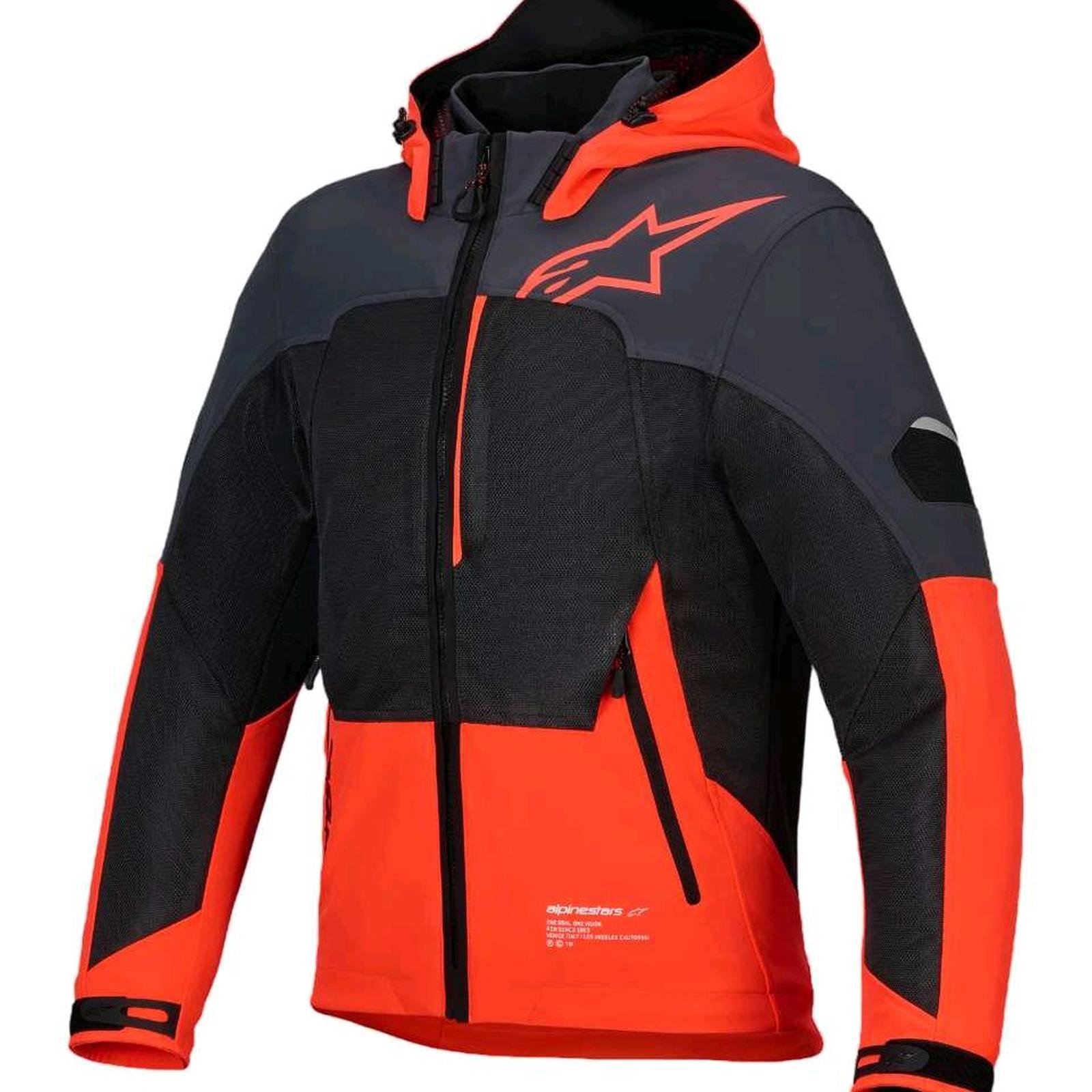 Alpinestars Crew Parka Air Asia Black Red Fluo Deep Grey Jacket