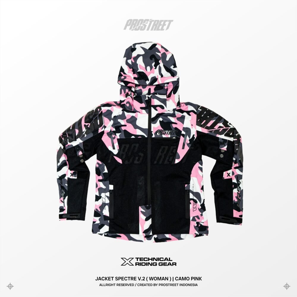 Prostreet Woman Spectre Air Tech System V2 with Protector Camo Pink Jacket - Image 3