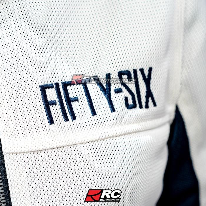 56design Color Hoodie Mesh Jacket Evo Ivory Navy Jacket - Image 6