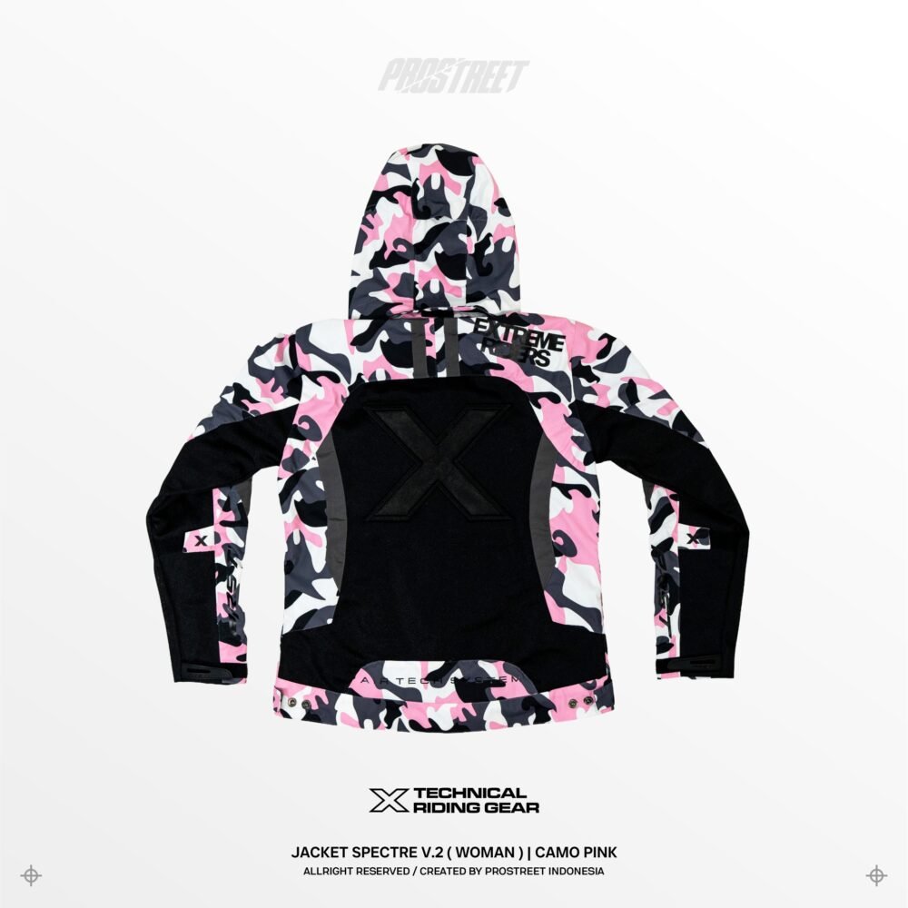 Prostreet Woman Spectre Air Tech System V2 with Protector Camo Pink Jacket - Image 4