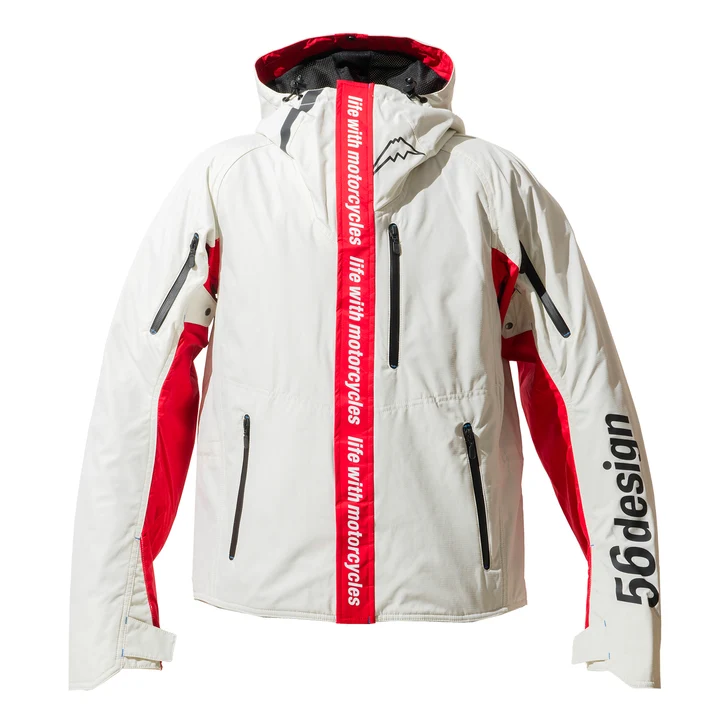 56design Axis White Carmine Red Jacket