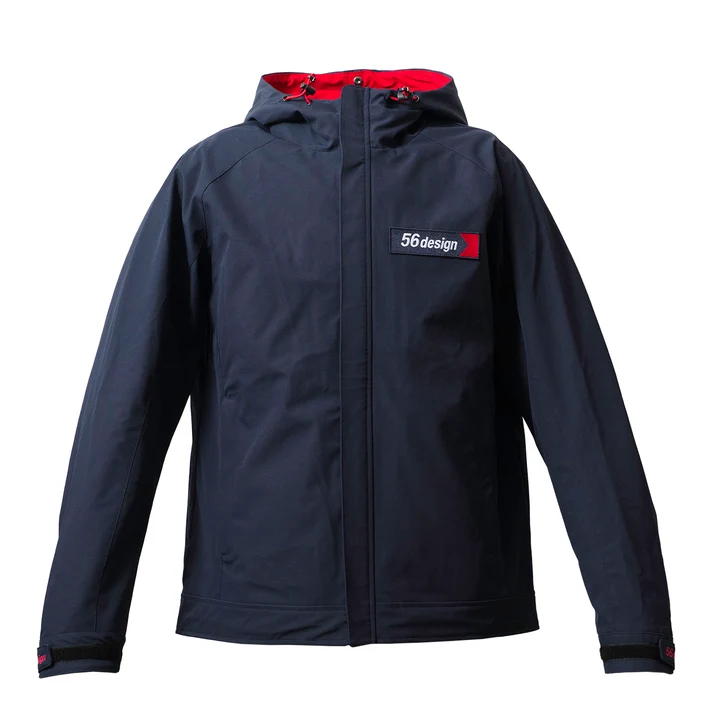 56design Basic Hoodie Navy Red Hoodie