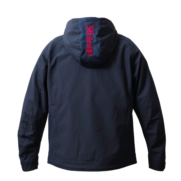 Alternative view of 56design Basic Hoodie Navy Red Hoodie