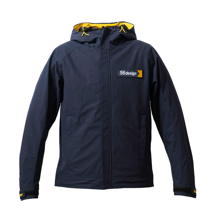 56design Basic Hoodie Navy Yellow Hoodie