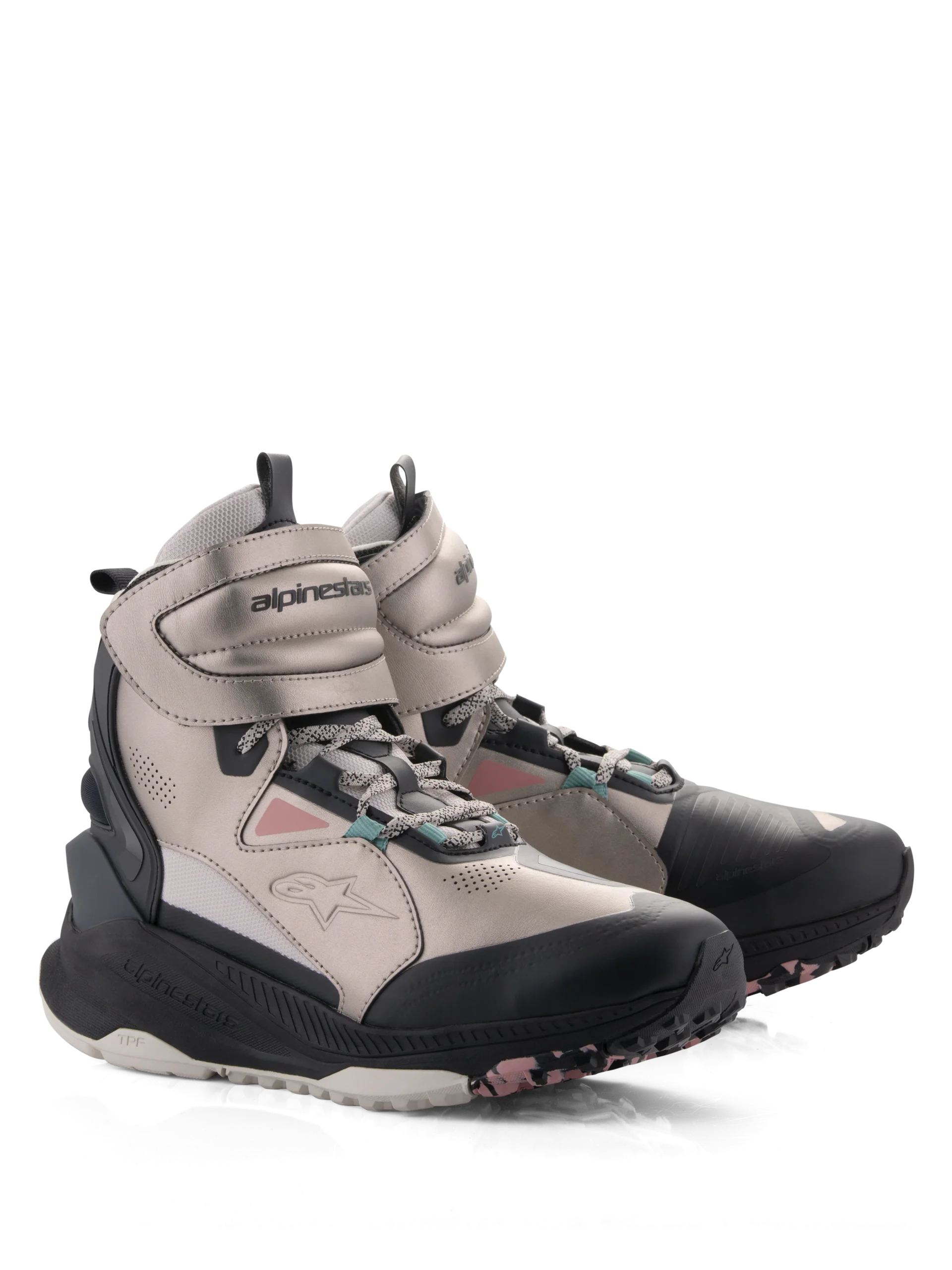 Alpinestars Speedstreet Asia Ecru Coral Black Aqua Shoes - Image 2