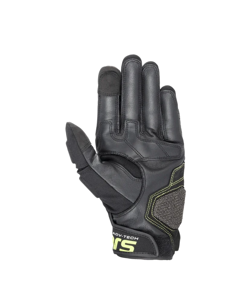 Alternative view of Alpinestars Halo Leather Forest Black Yellow Fluo Gloves