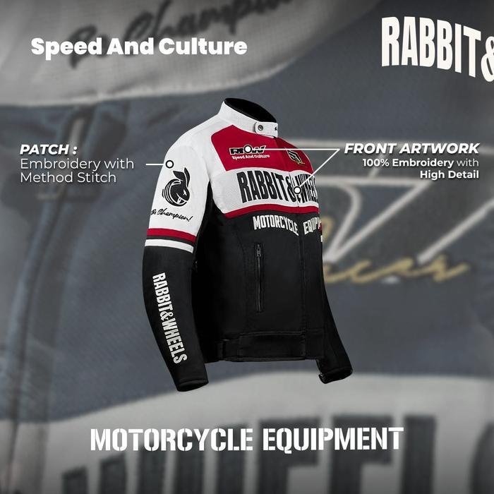Rabbit and Wheels Devise Red Jacket - Image 3