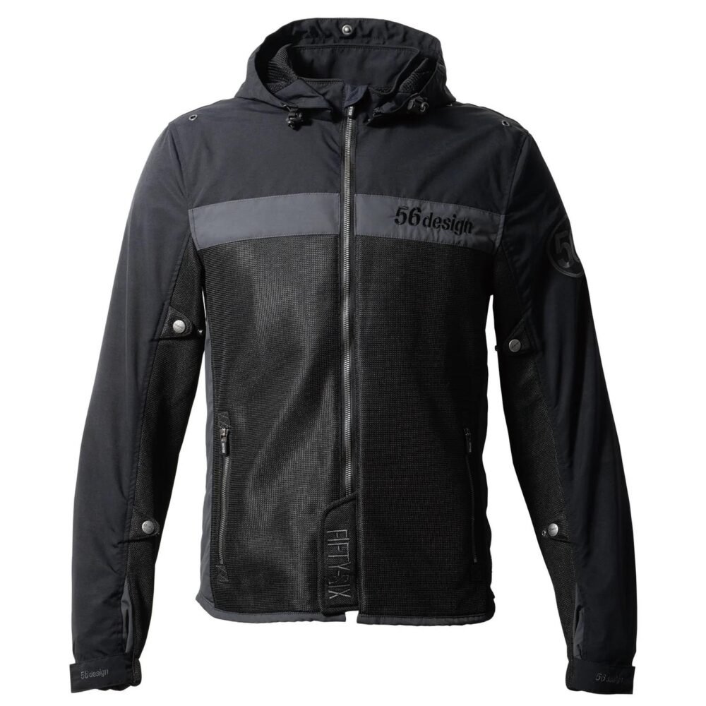 56design Half Mesh Parka Evo Black Jacket