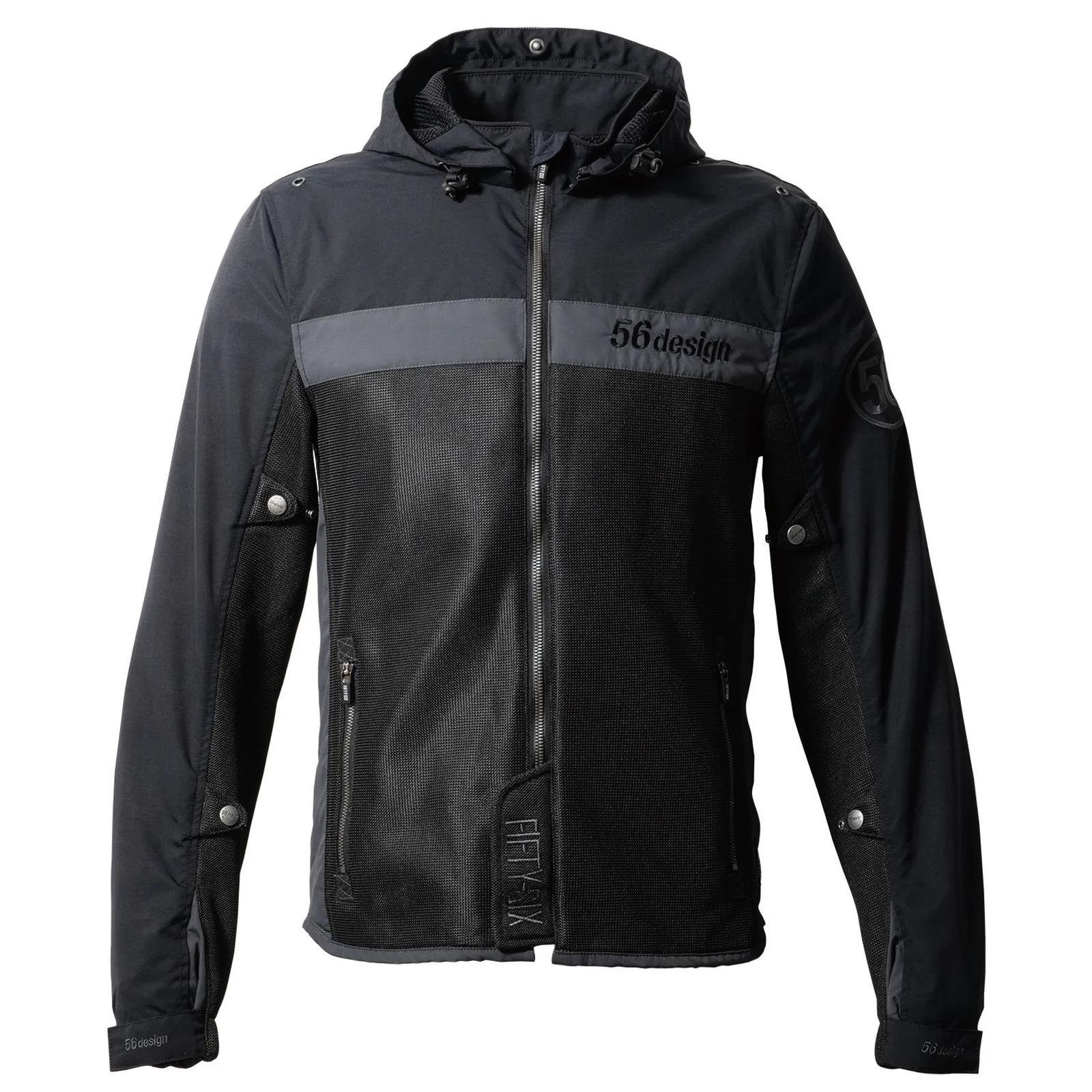 56design Half Mesh Parka Evo Black Jacket