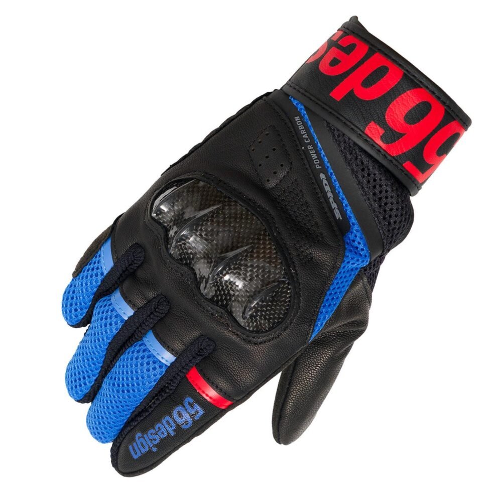 56design Spidi Power Carbon Black Blue Gloves