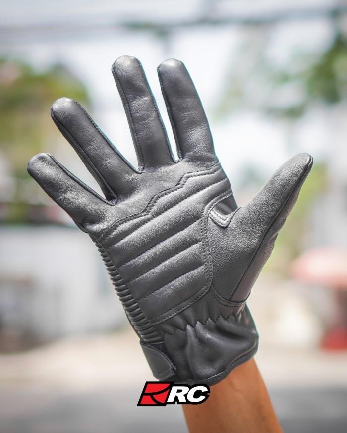 Alternative view of Bellissimo Cafe Racer Long Leather Black Gloves