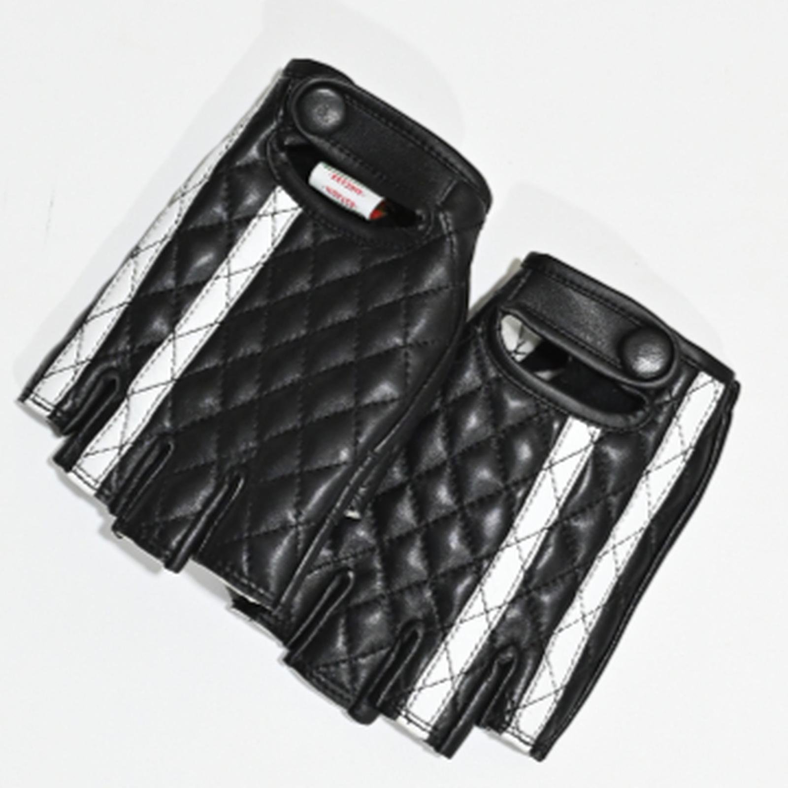 Bellissimo Wajik Short Leather Stripe Gloves