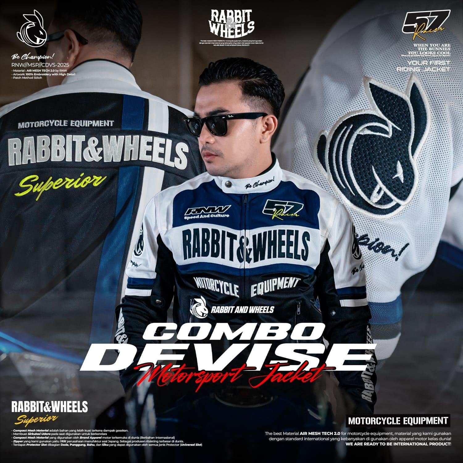 Rabbit and Wheels Devise Navy Jacket