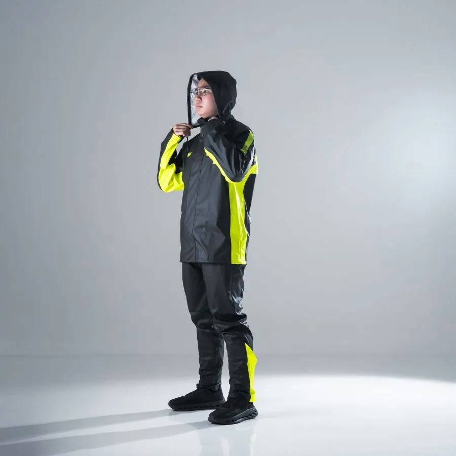 ASV Hydro Guard Black Fluo Yellow Raincoat