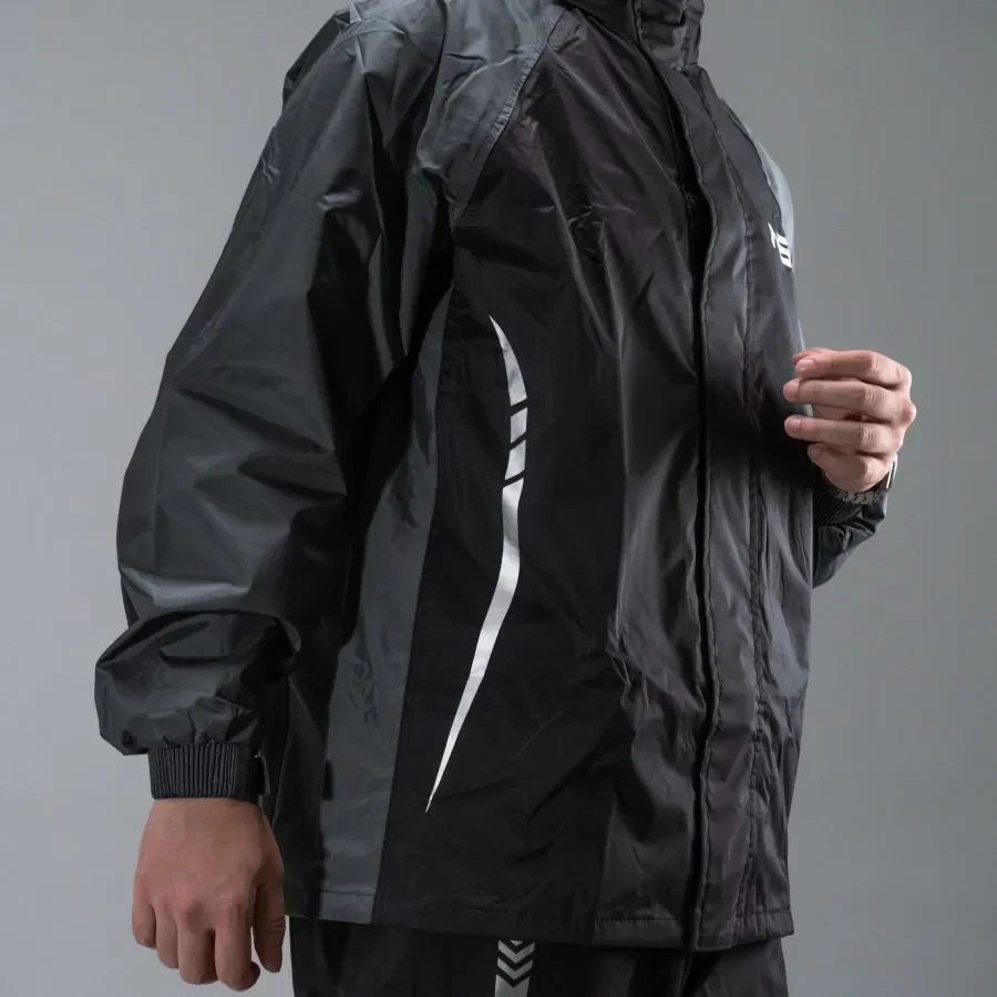 Alternative view of ASV Phantom Black Grey Raincoat
