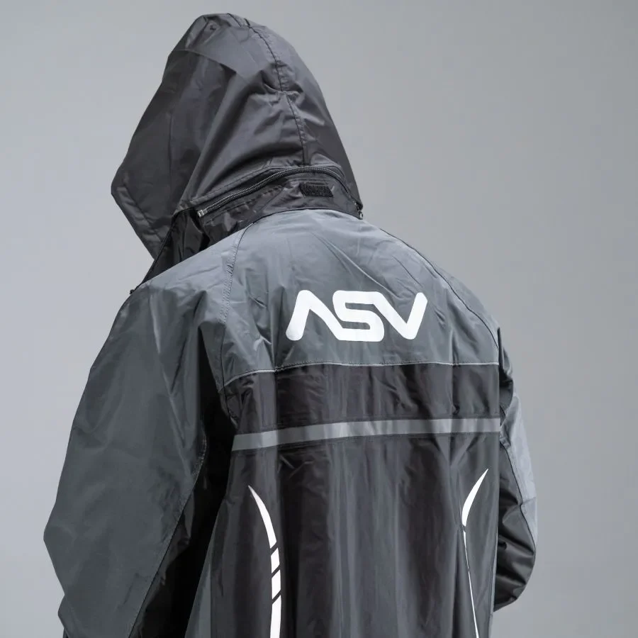 ASV Phantom Black Grey Raincoat - Image 3