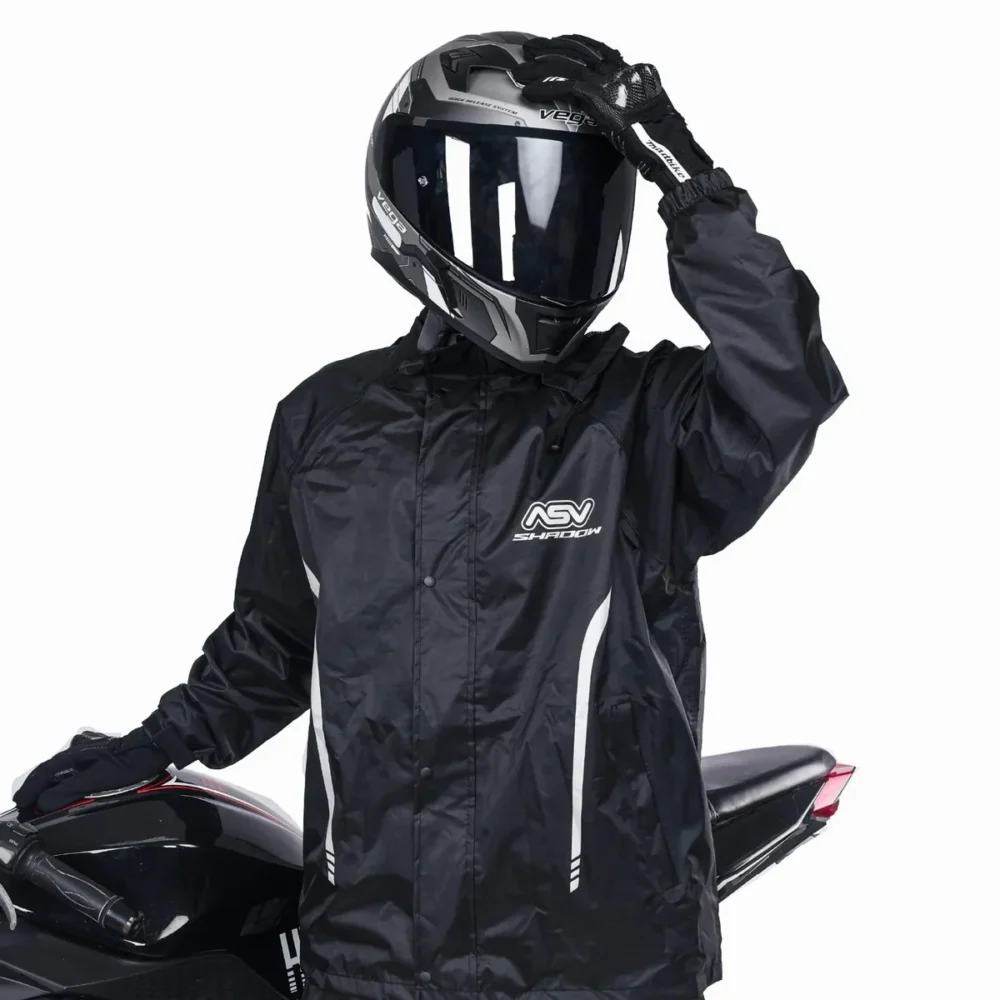 ASV Shadow Black Raincoat - Image 3