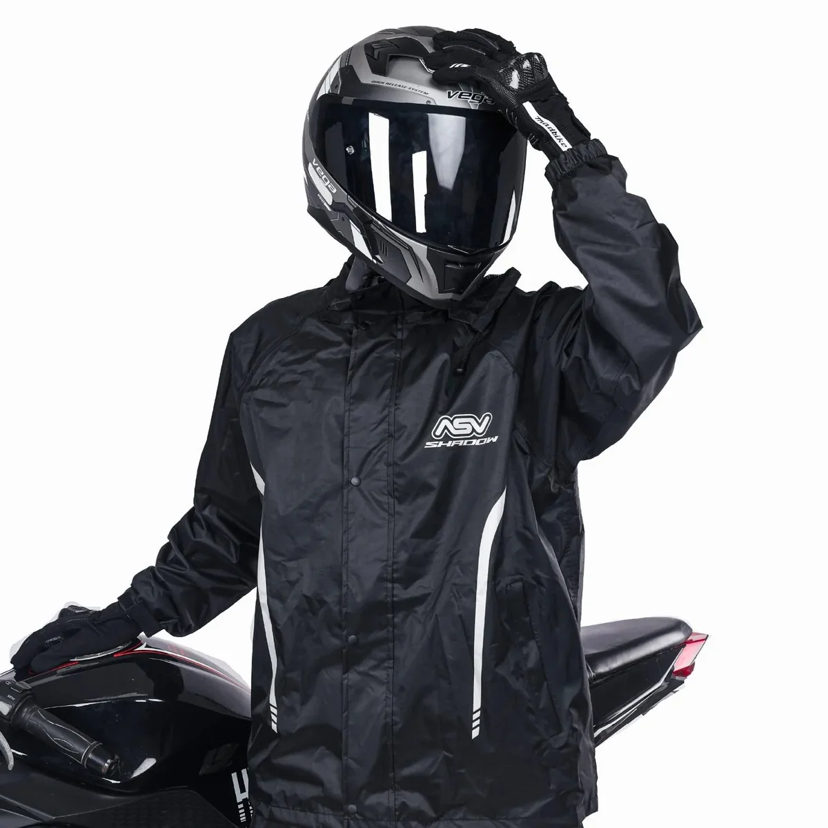 ASV Shadow Black Raincoat - Image 3
