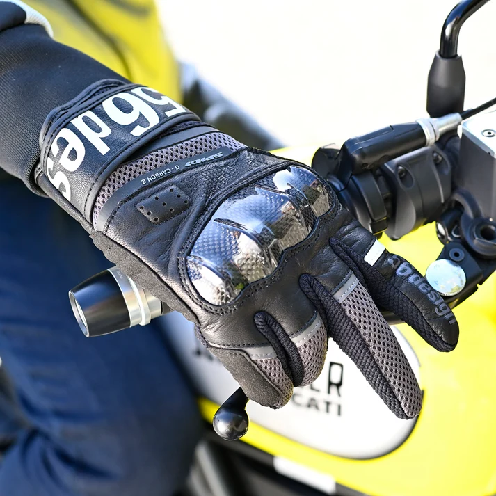 Alternative view of 56design Spidi Power Carbon Black Grey Gloves