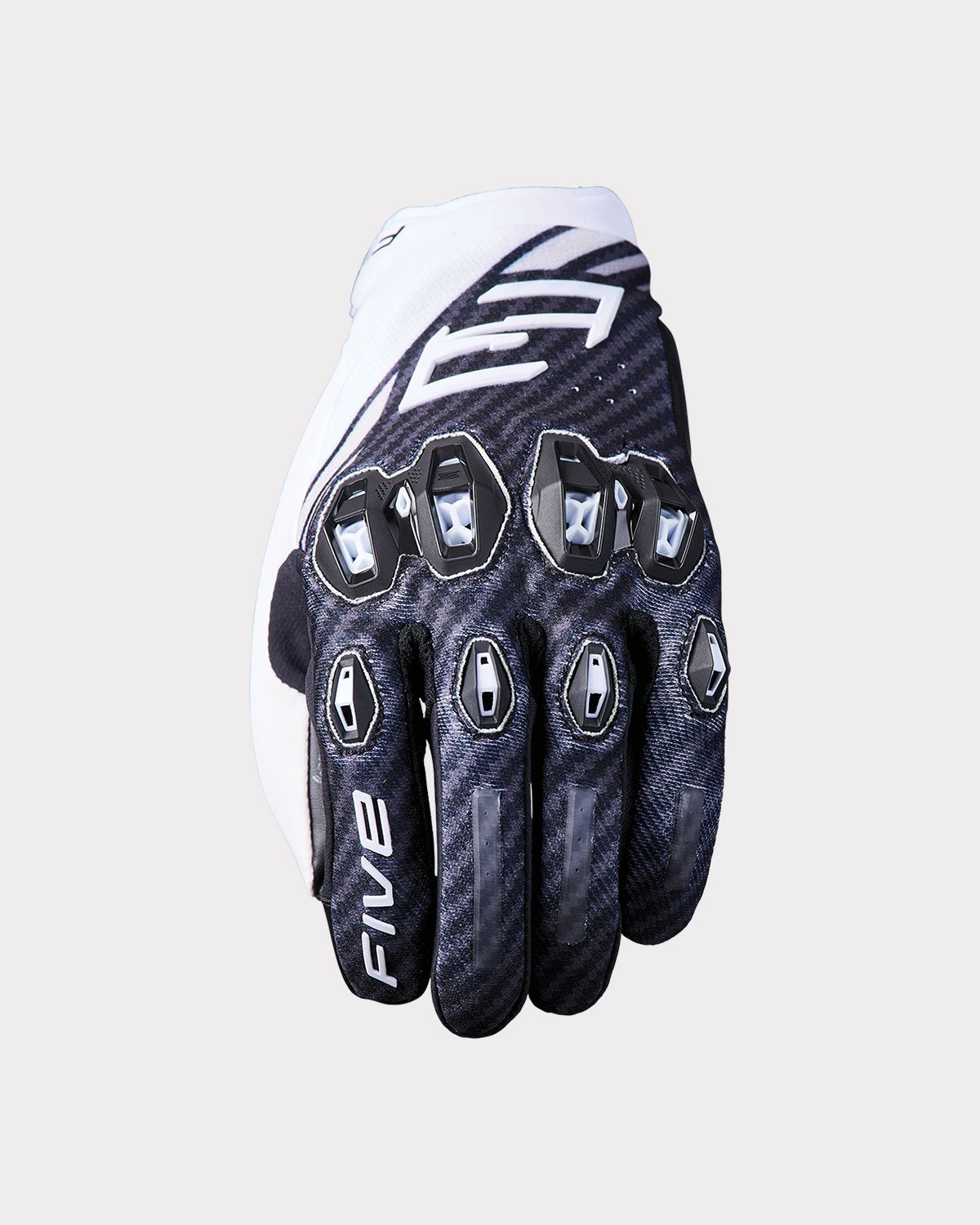 Five Stunt Evo 2 Fiber Black White Gloves