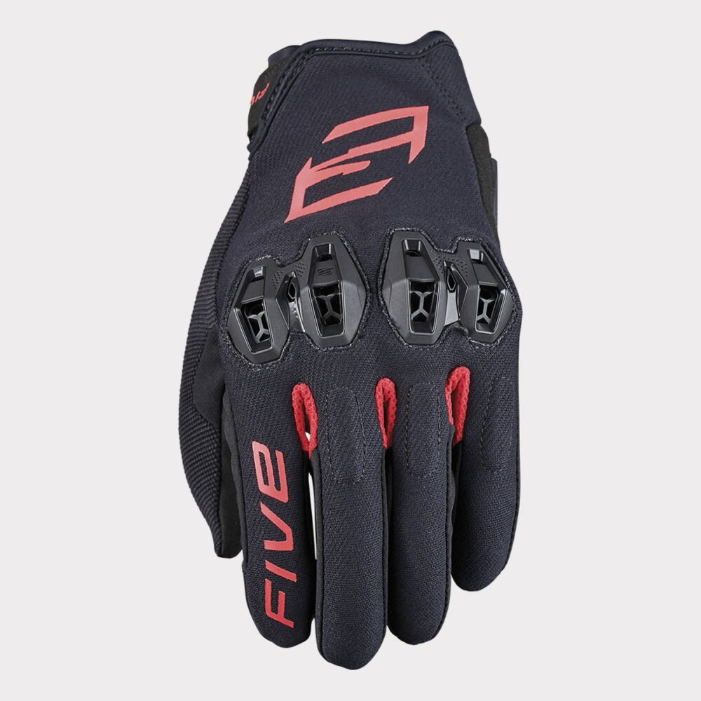 Five Tricks Black Red Gloves
