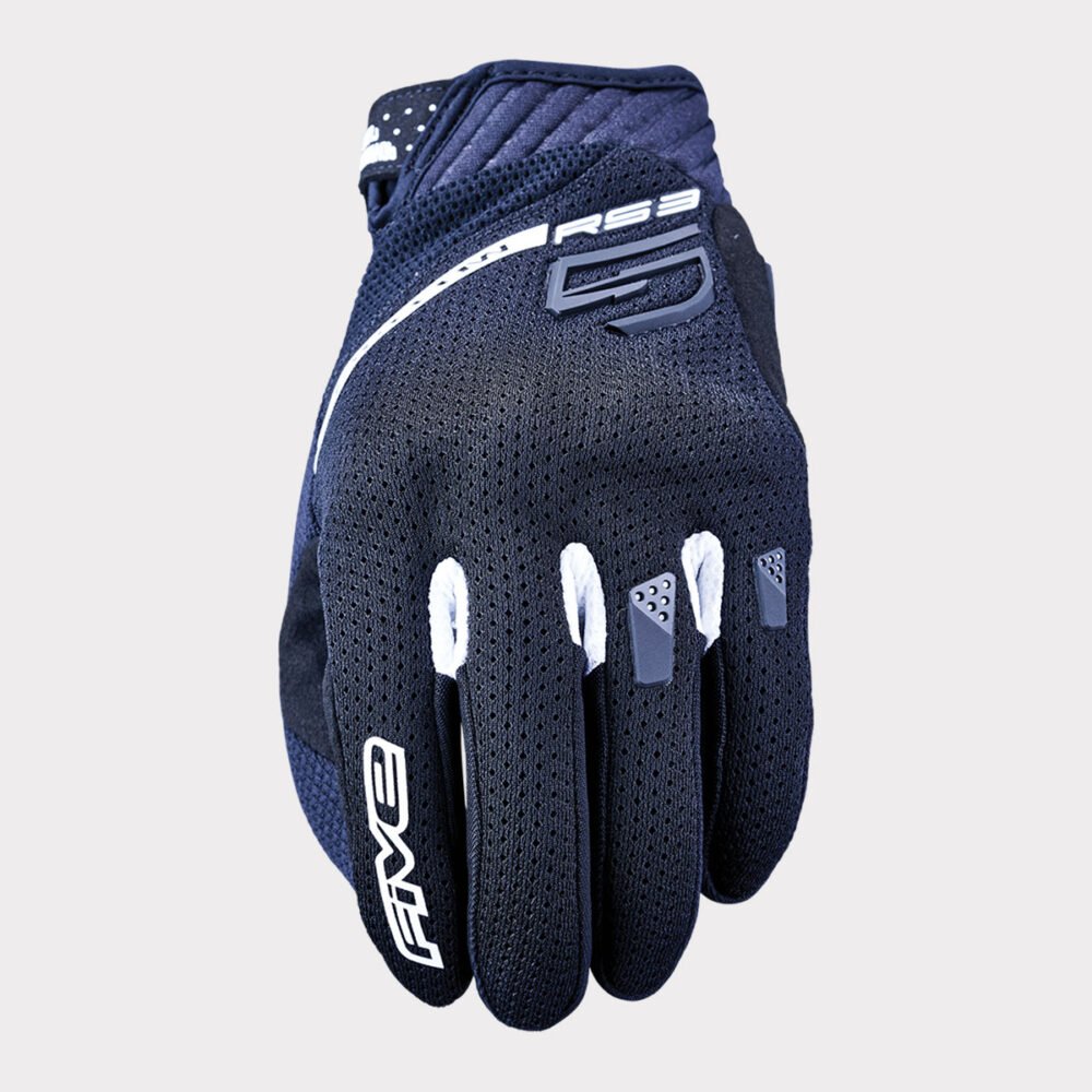 Five RS3 Evo Airflow Black White Gloves