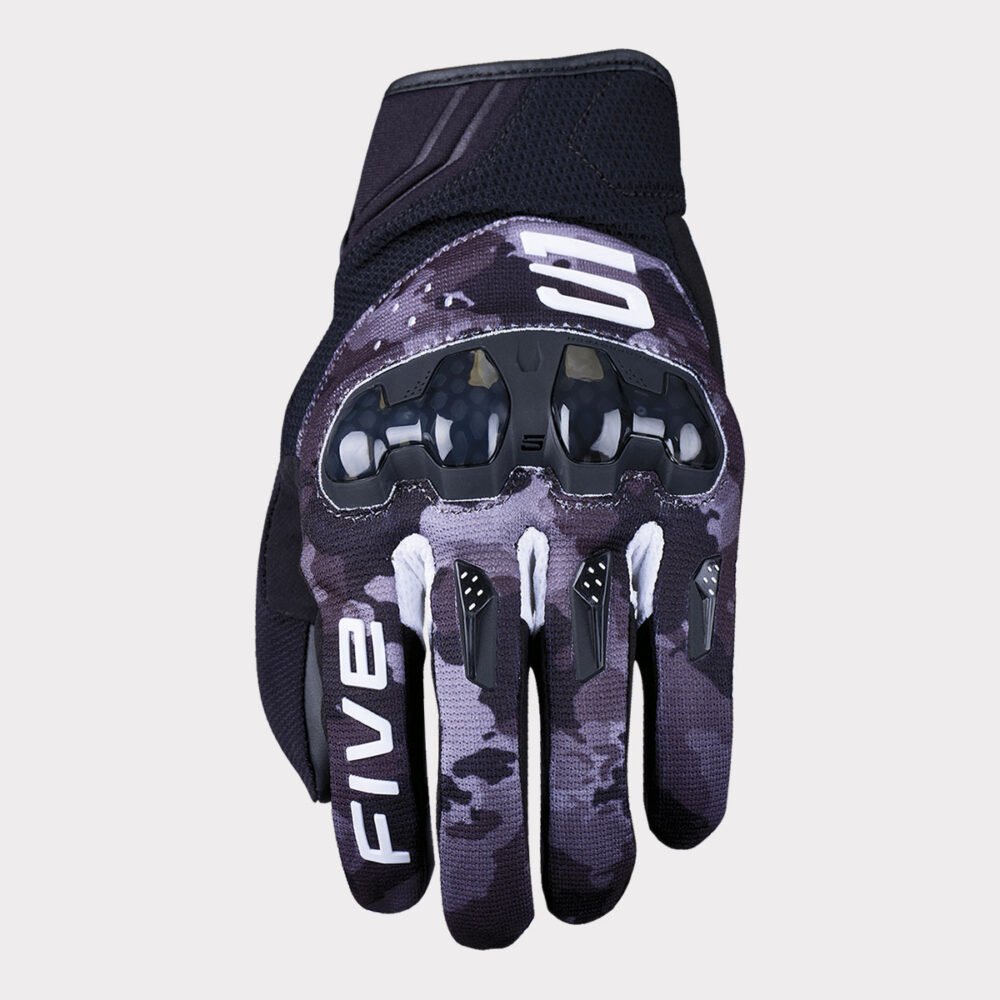 Five RSX Camo Black White Gloves