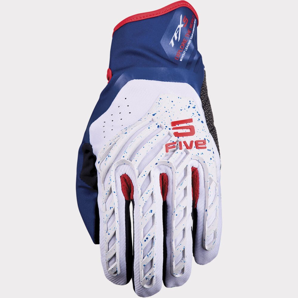 Five TFX5 Grey Blue Red Gloves