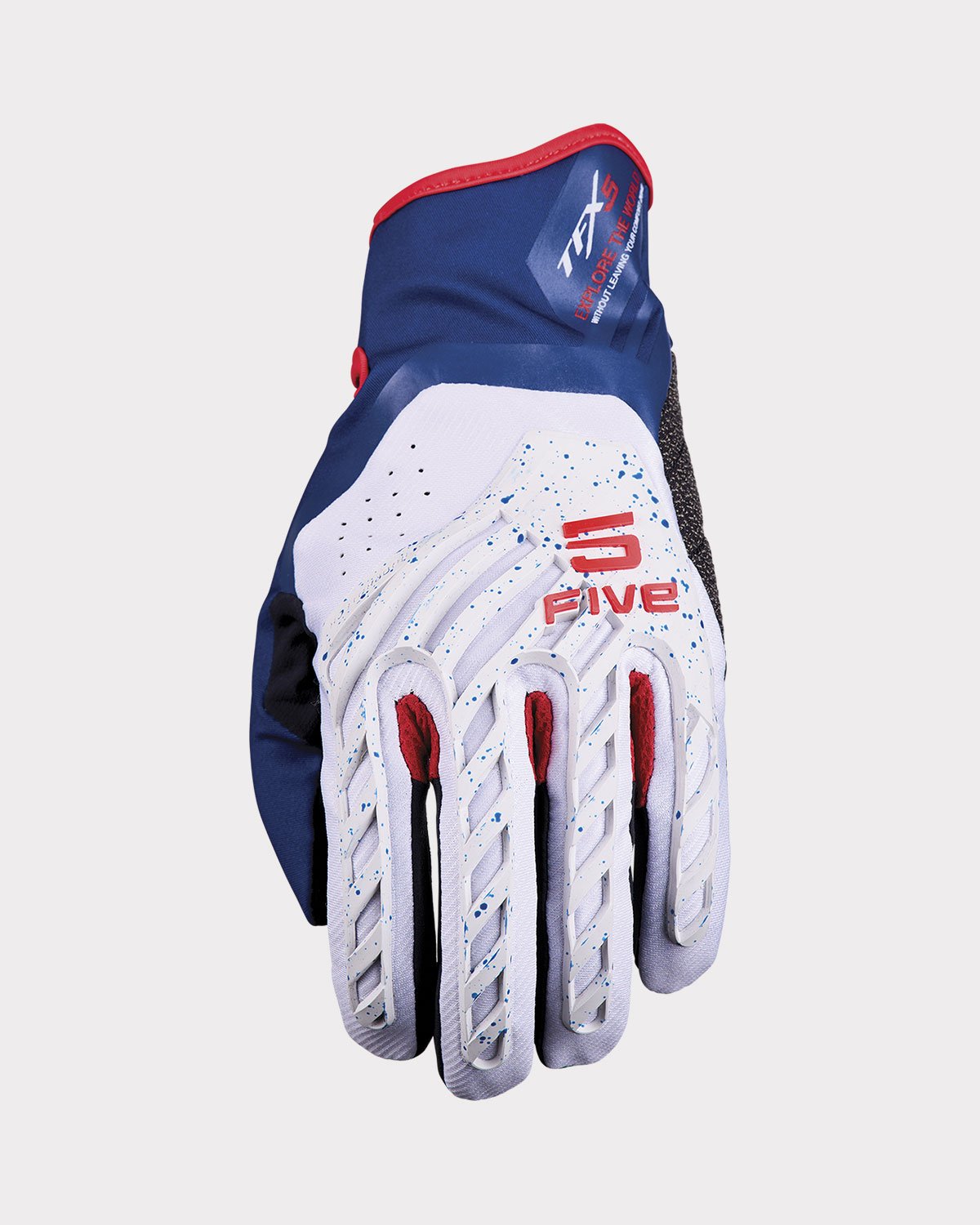 Five TFX5 Grey Blue Red Gloves